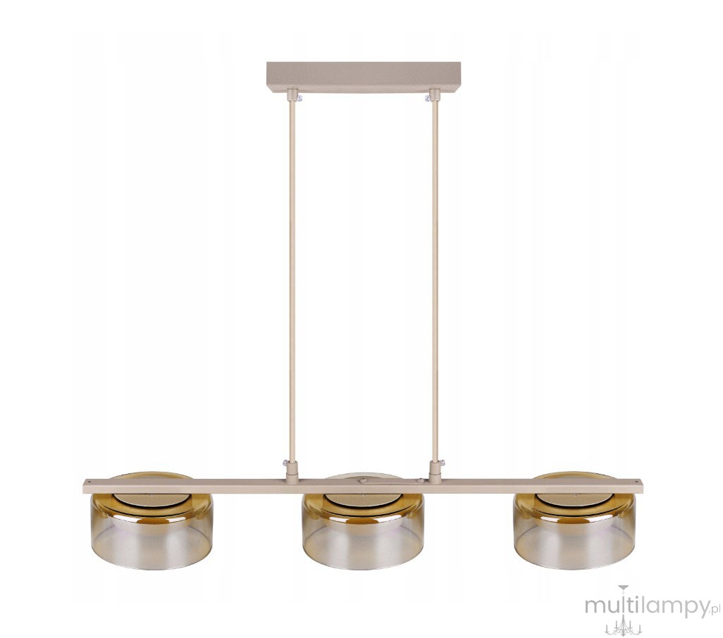 Glossy lampa wisząca 3xGX53 beżowa