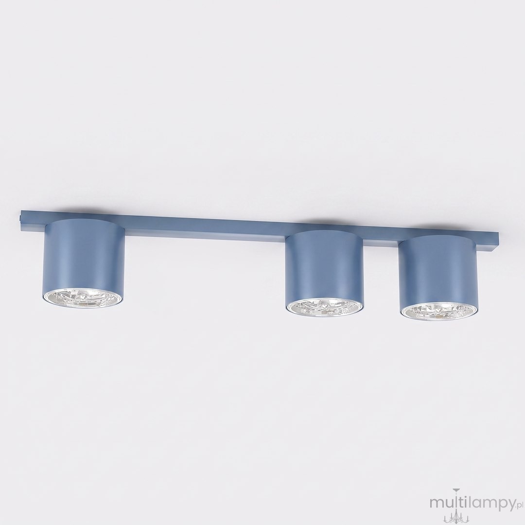Nano lampa sufitowa 3xGU10 AR111 niebieska 1884/3