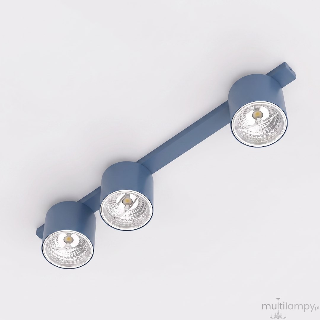 Nano lampa sufitowa 3xGU10 AR111 niebieska 1884/3