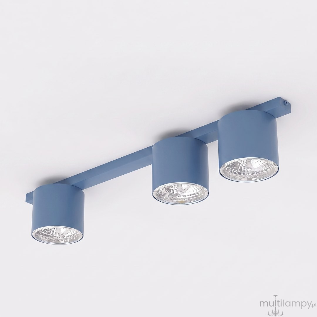 Nano lampa sufitowa 3xGU10 AR111 niebieska 1884/3