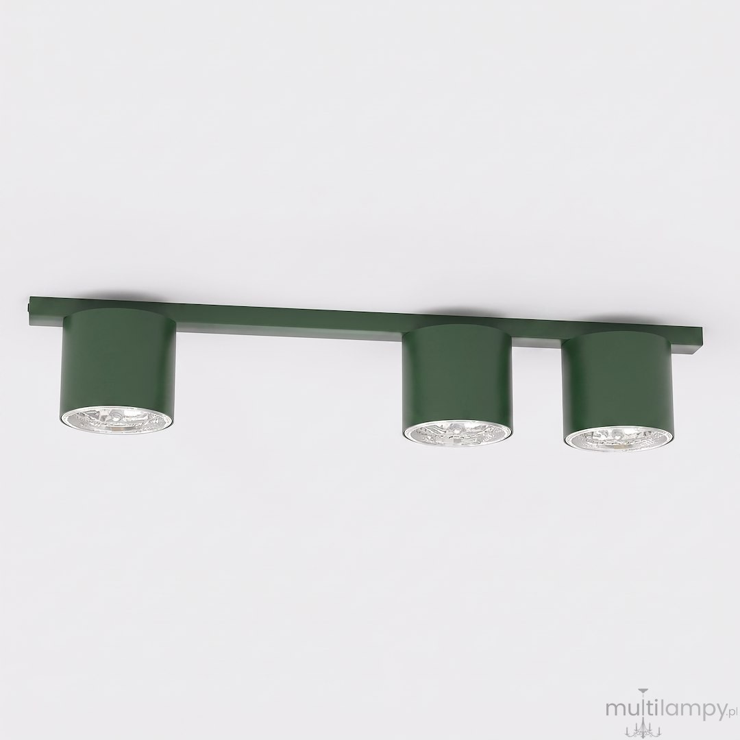 Nano lampa sufitowa 3xGU10 AR111 zielona oliwka 1885/3