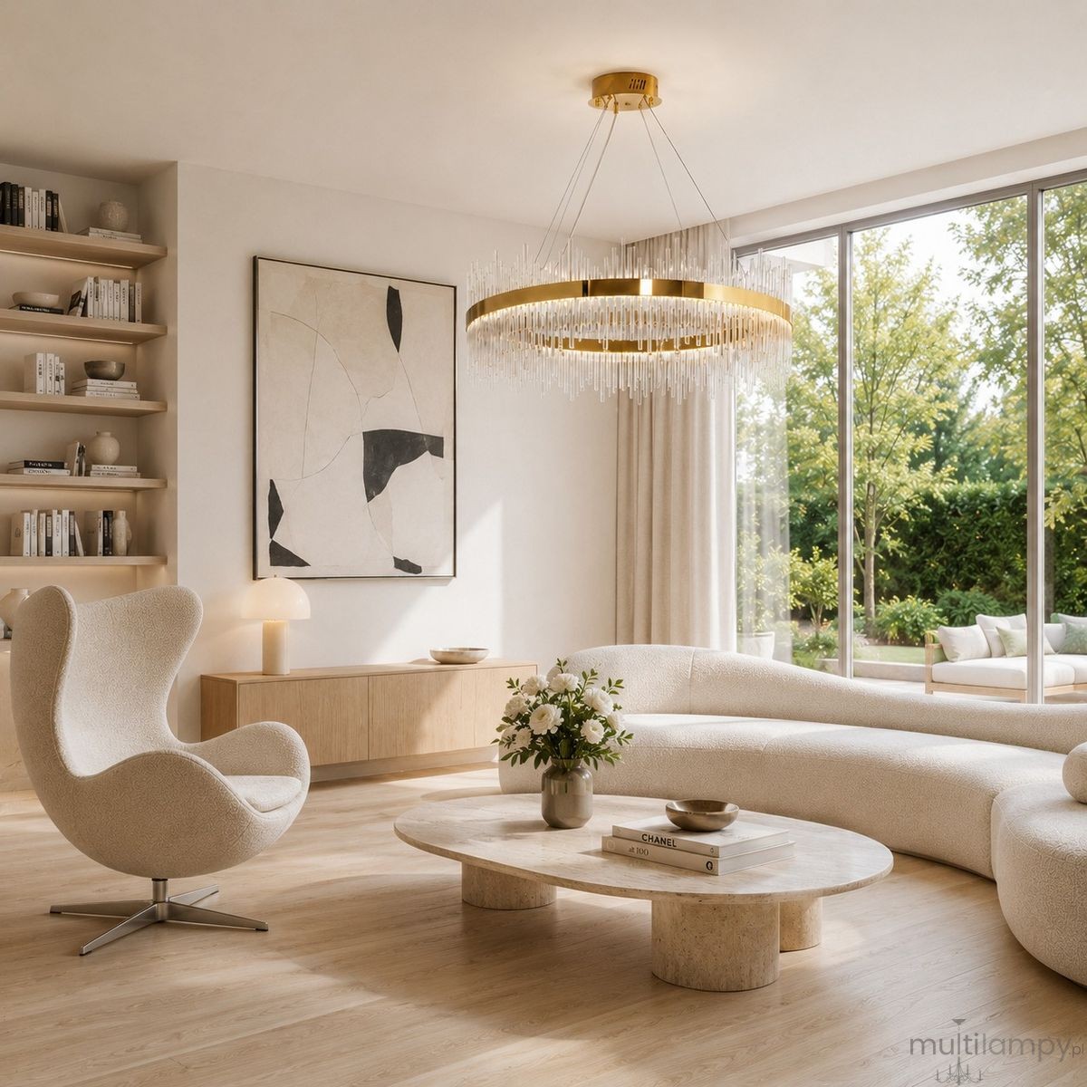 Hestia D80 lampa wisząca LED 45W złota ST-4999-80 mirror gold