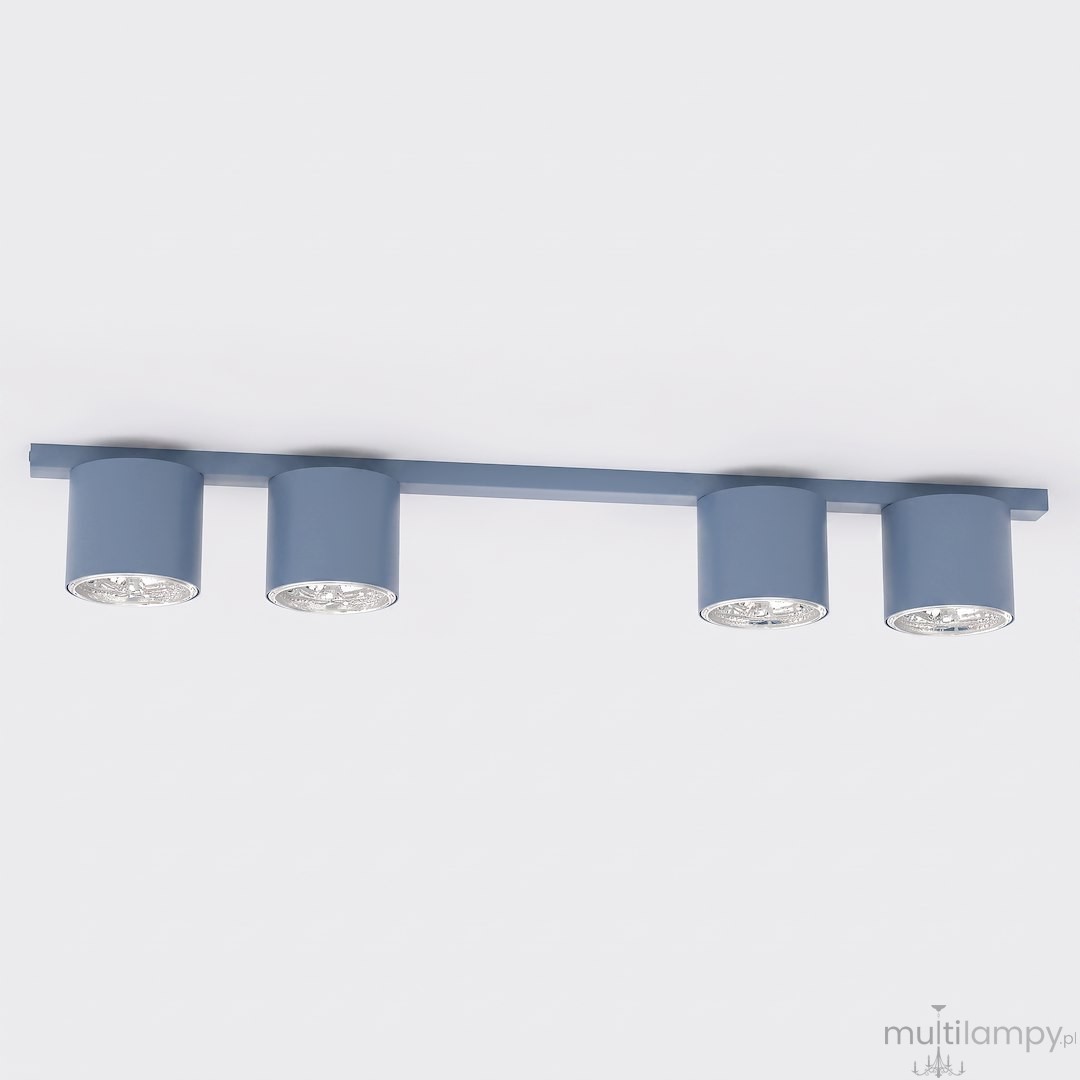 Nano lampa sufitowa 4xGU10 AR111 niebieska 1884/4