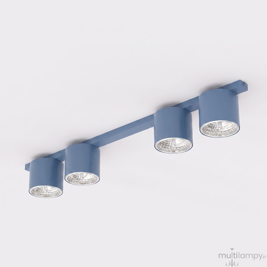 Nano lampa sufitowa 4xGU10 AR111 niebieska 1884/4