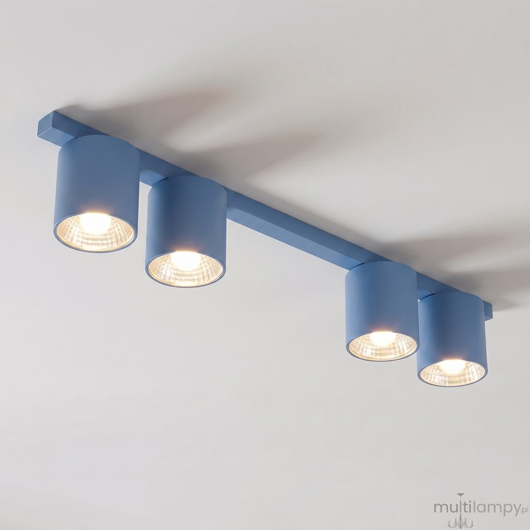 Nano lampa sufitowa 4xGU10 AR111 niebieska 1884/4