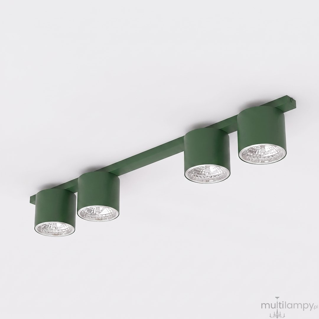 Nano lampa sufitowa 4xGU10 AR111 zielona oliwka 1885/4