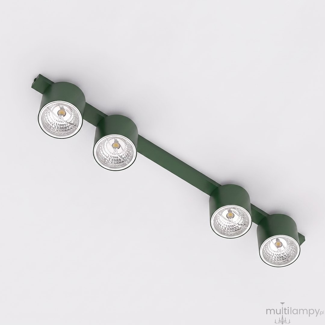 Nano lampa sufitowa 4xGU10 AR111 zielona oliwka 1885/4