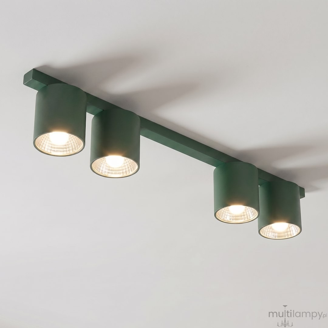 Nano lampa sufitowa 4xGU10 AR111 zielona oliwka 1885/4