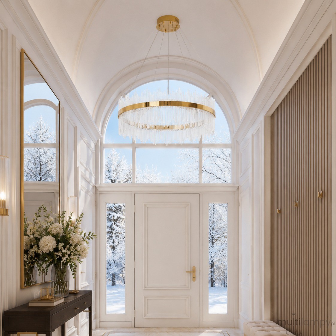 Hestia D100 lampa wisząca LED 60W złota ST-4999-100 mirror gold