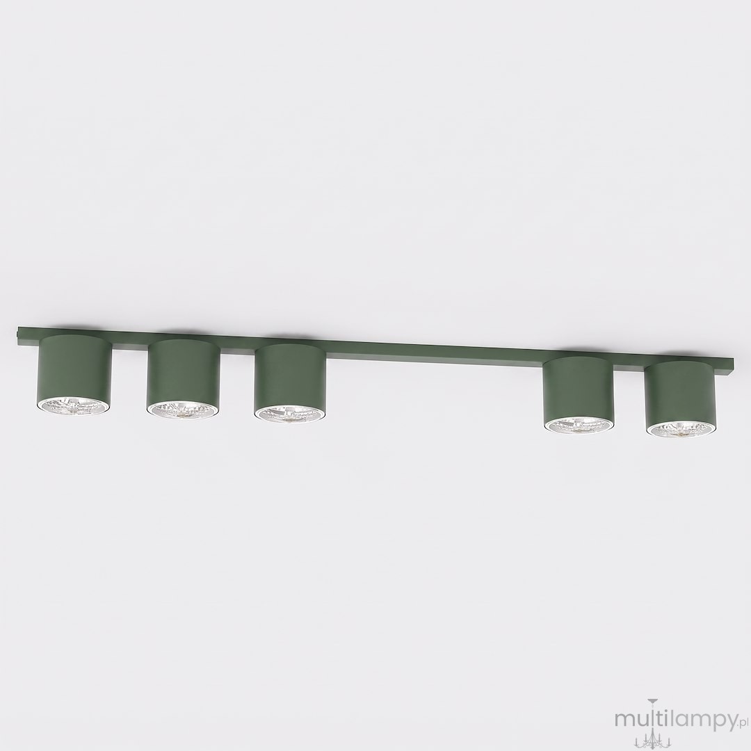 Nano lampa sufitowa 5xGU10 AR111 zielona oliwka 1885/5