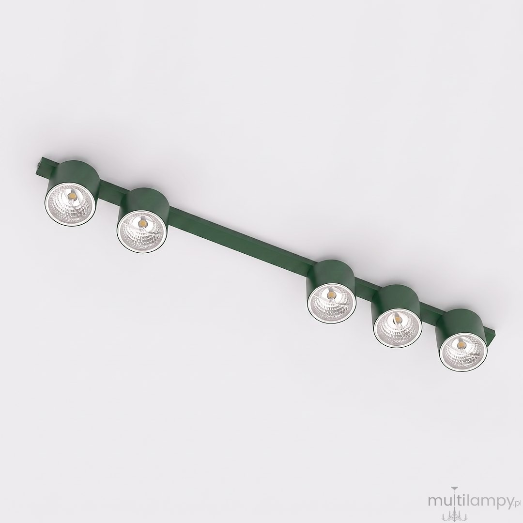 Nano lampa sufitowa 5xGU10 AR111 zielona oliwka 1885/5