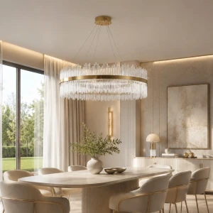 Hestia D120 lampa wisząca LED 70W złota ST-4999-120 mirror gold