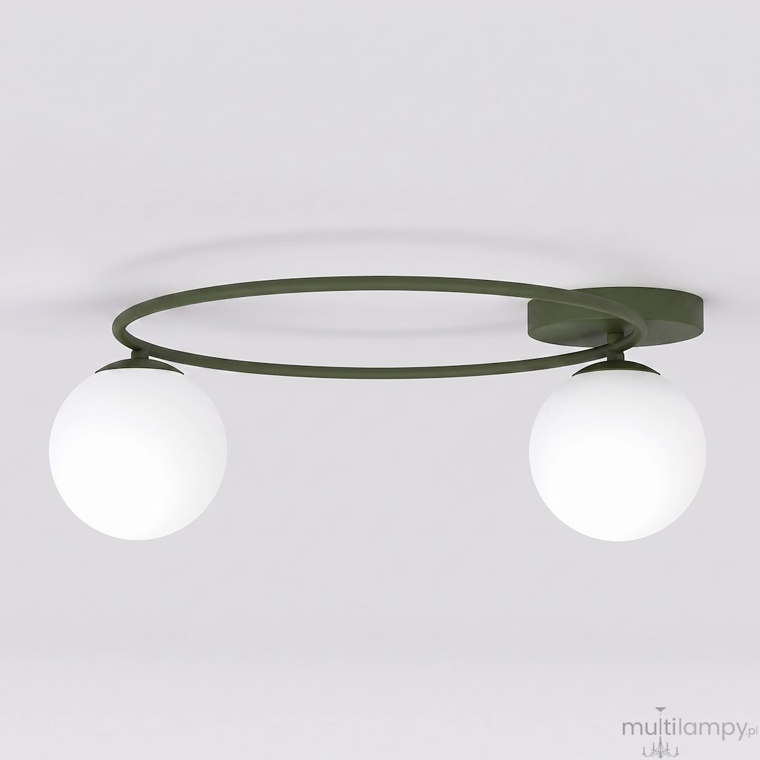 Sopra lampa sufitowa 2xE14 zielona oliwka/biały 1894/2