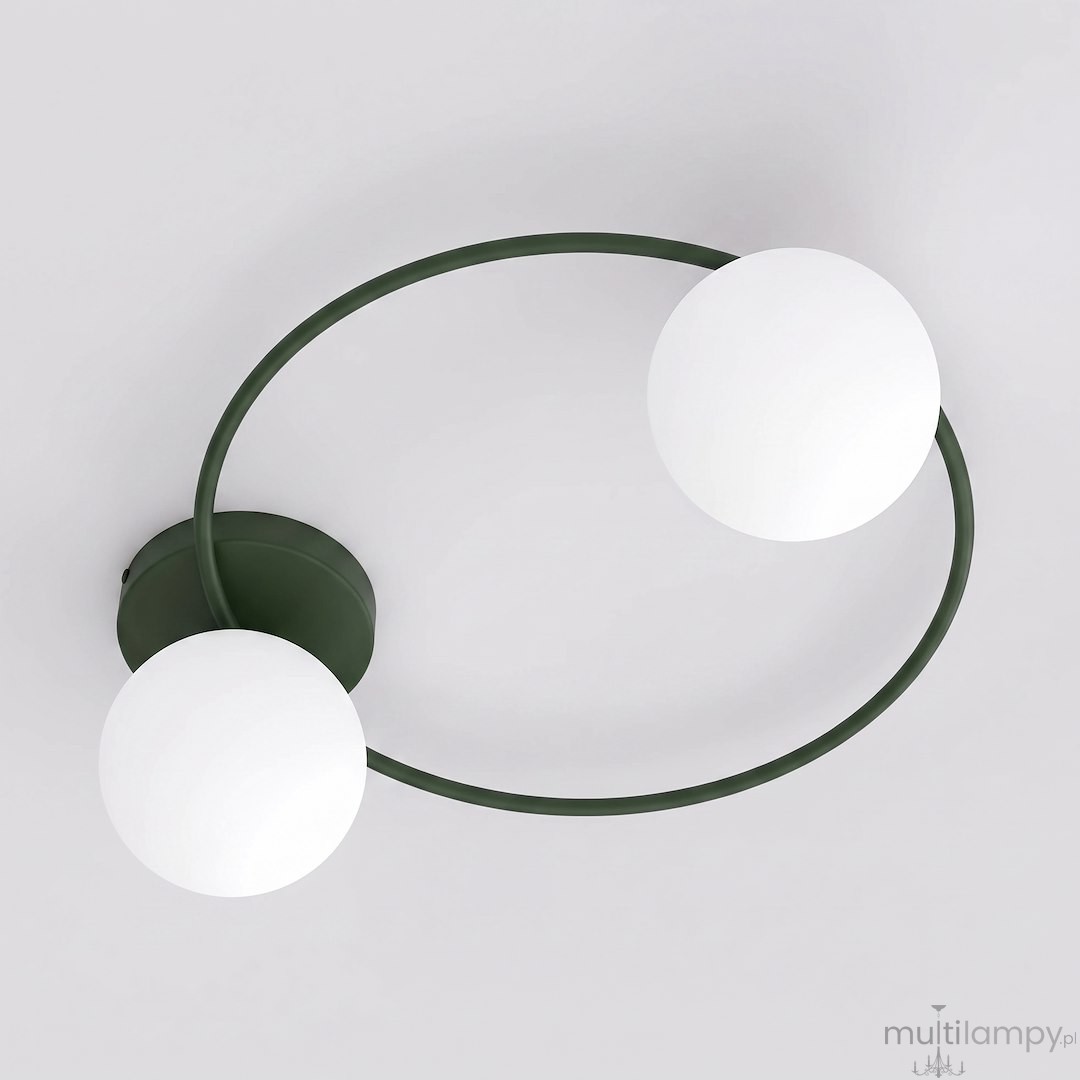 Sopra lampa sufitowa 2xE14 zielona oliwka/biały 1894/2
