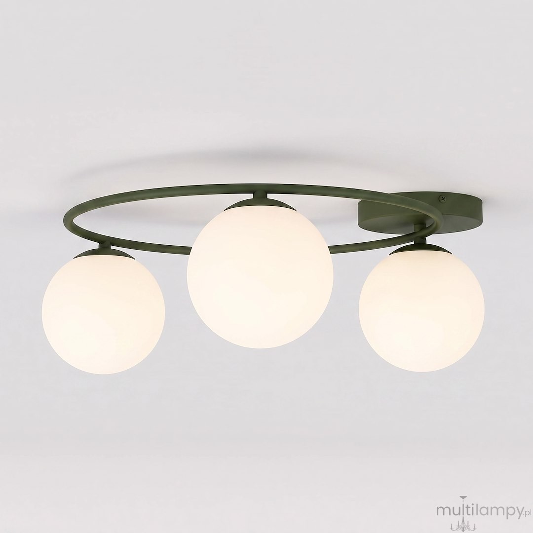 Sopra lampa sufitowa 3xE14 zielona oliwka/biały 1894/3