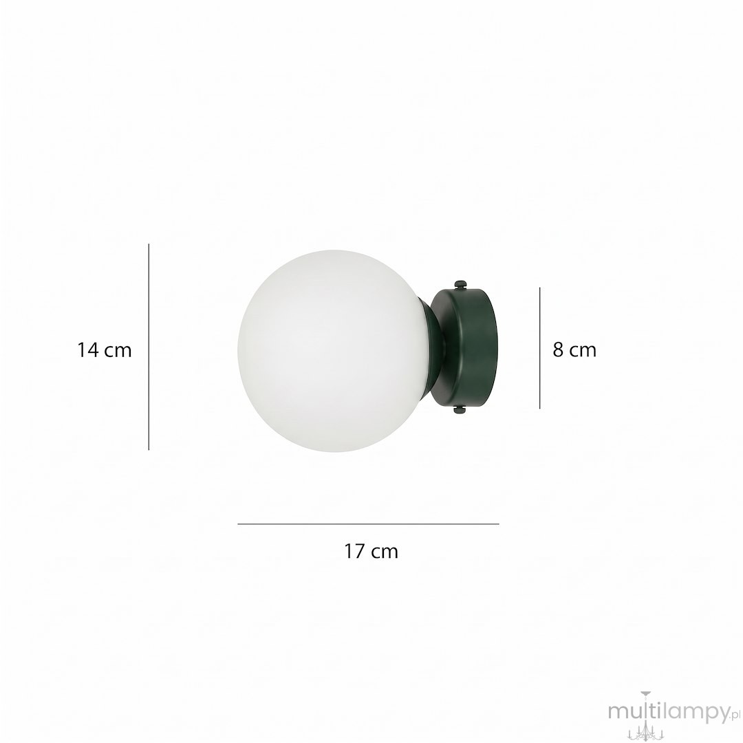 Magnus kinkiet 1xE14 zielona oliwka/biały 1876/K1