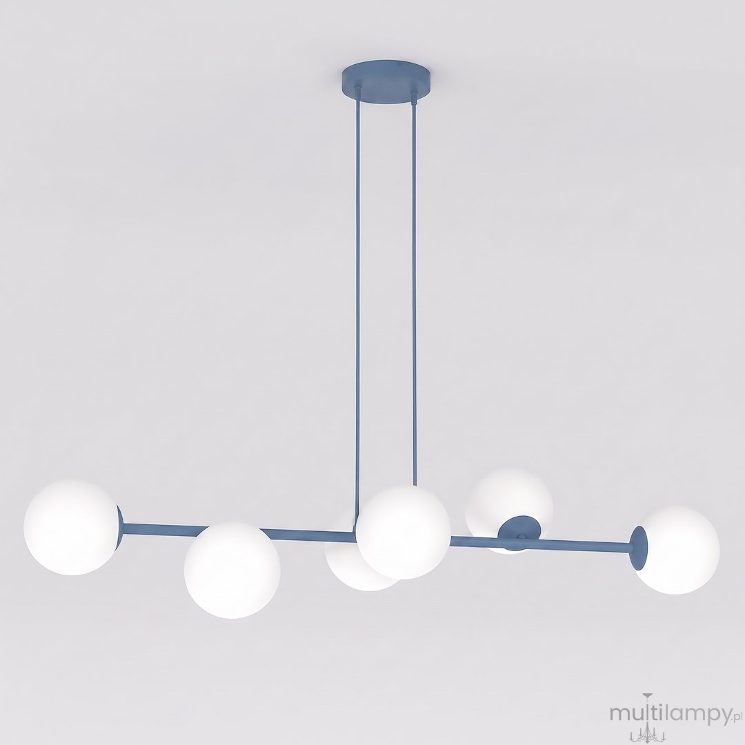 Magnus lampa wisząca 6xE14 niebieska/biały 1875/6