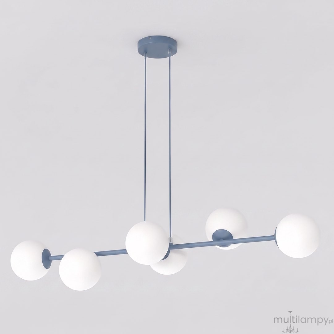 Magnus lampa wisząca 6xE14 niebieska/biały 1875/6