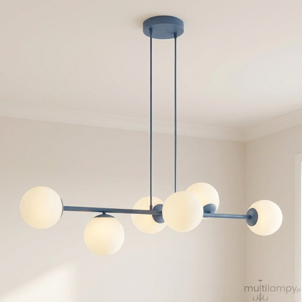Magnus lampa wisząca 6xE14 niebieska/biały 1875/6