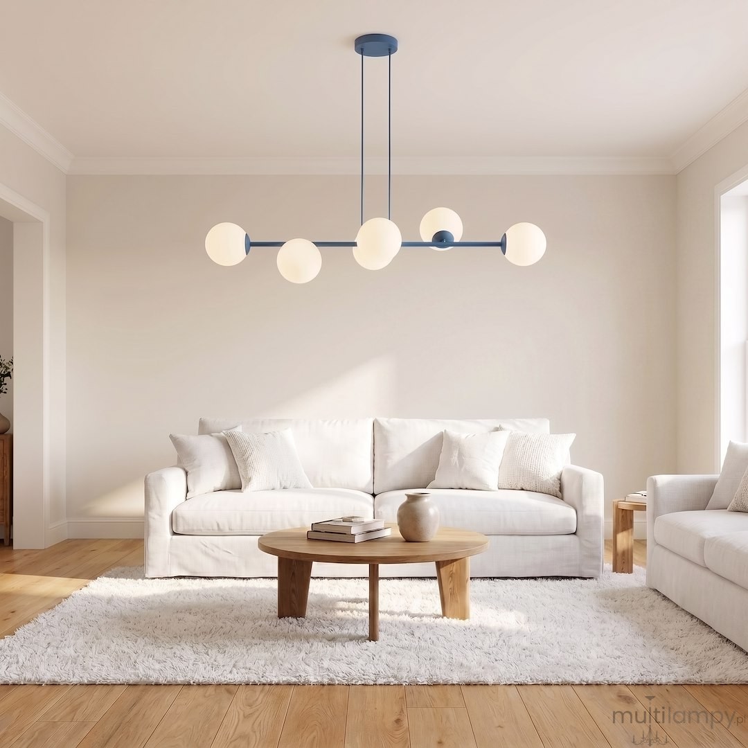 Magnus lampa wisząca 6xE14 niebieska/biały 1875/6