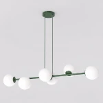 Magnus lampa wisząca 6xE14 zielona oliwka/biały 1876/6