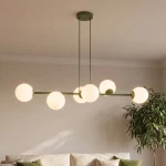 Magnus lampa wisząca 6xE14 zielona oliwka/biały 1876/6