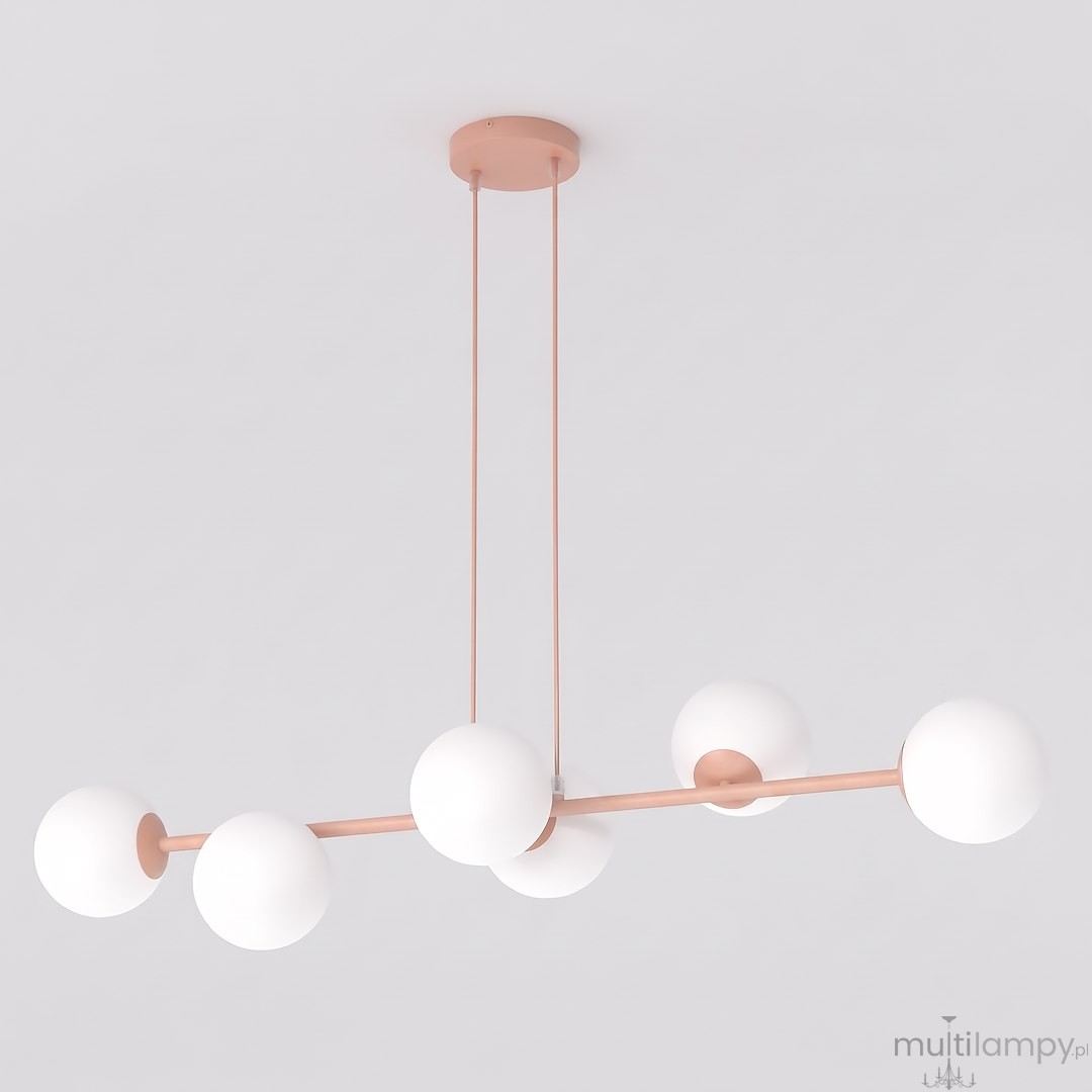 Magnus lampa wisząca 6xE14 koral/biały 1877/6