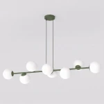 Magnus lampa wisząca 8xE14 zielona oliwka/biały 1876/8