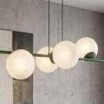 Magnus lampa wisząca 8xE14 zielona oliwka/biały 1876/8