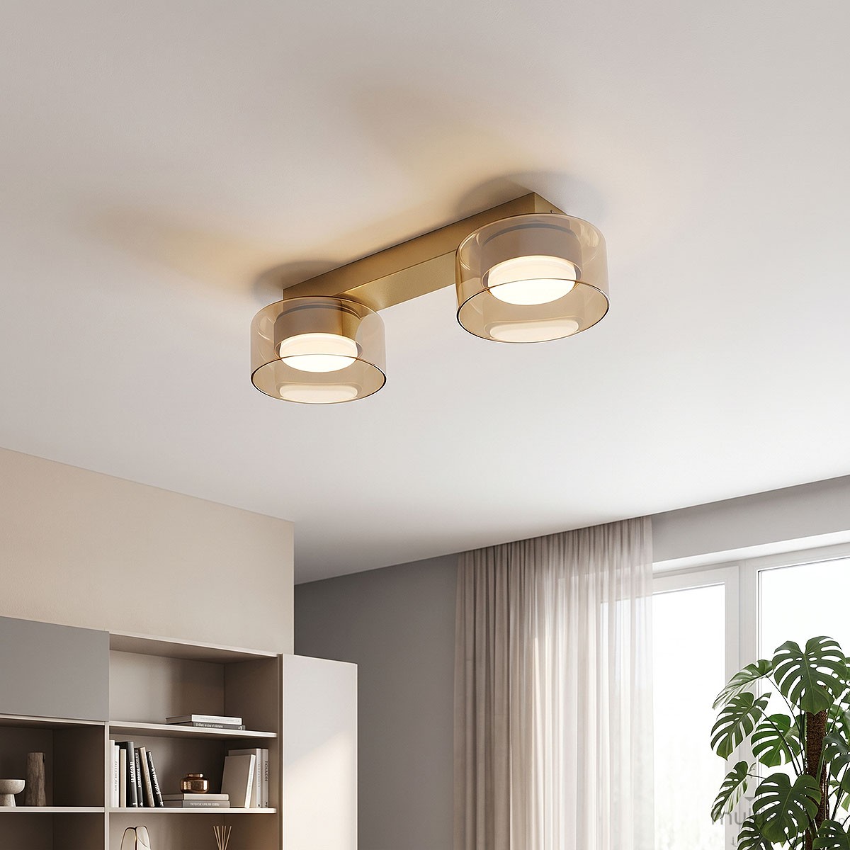 Glossy lampa sufitowa 2xGX53 beżowa