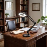 Lena Lupa lampka biurkowa LED 10W CCT z podstawą i uchwytem do stołu czarna