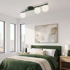 Kairo lampa sufitowa 3xE14 zielona oliwka 1873/3