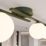 Kairo lampa sufitowa 3xE14 zielona oliwka 1873/3