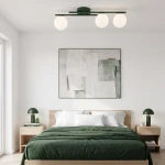 Kairo lampa sufitowa 3xE14 zielona oliwka 1873/3