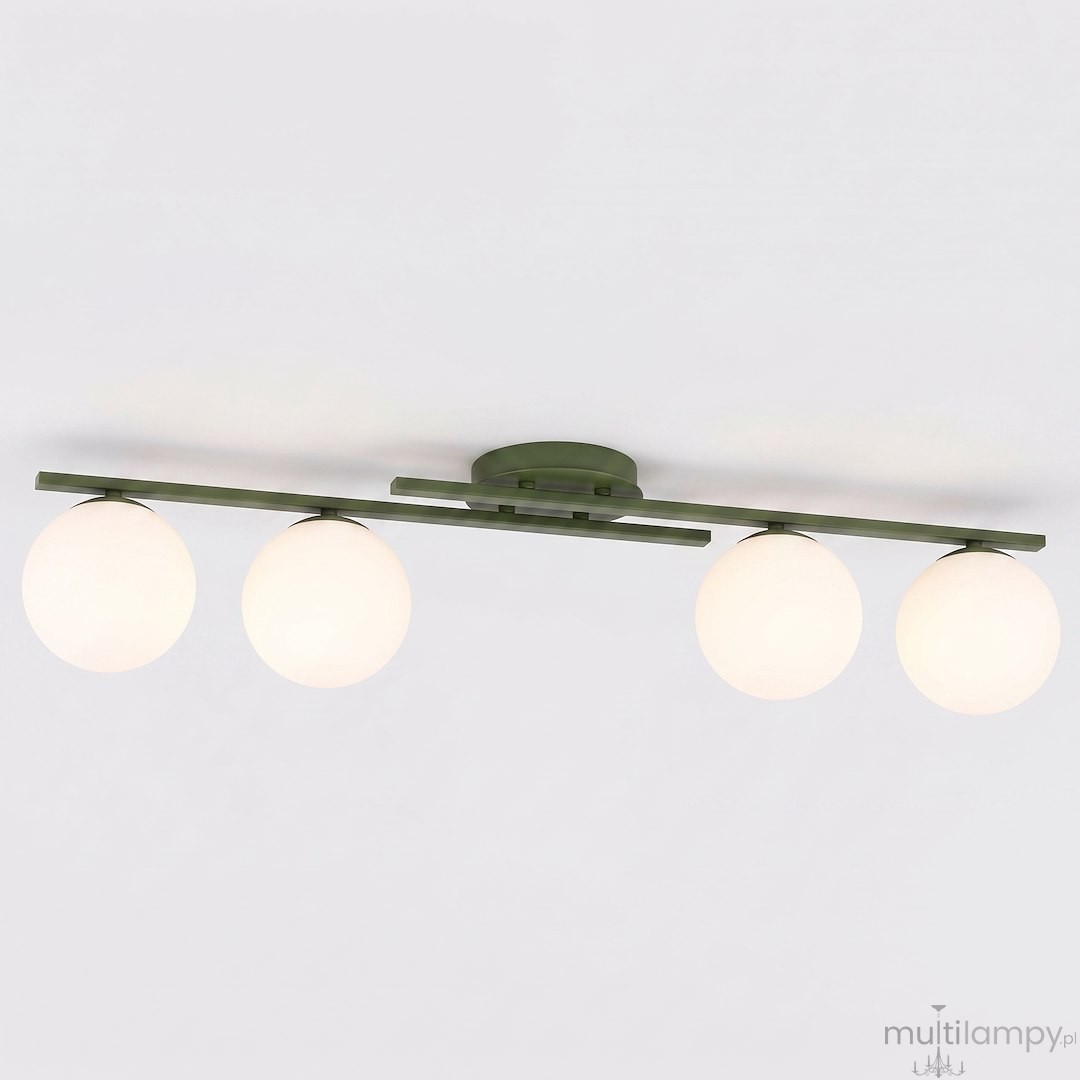 Kairo lampa sufitowa 4xE14 zielona oliwka 1873/4