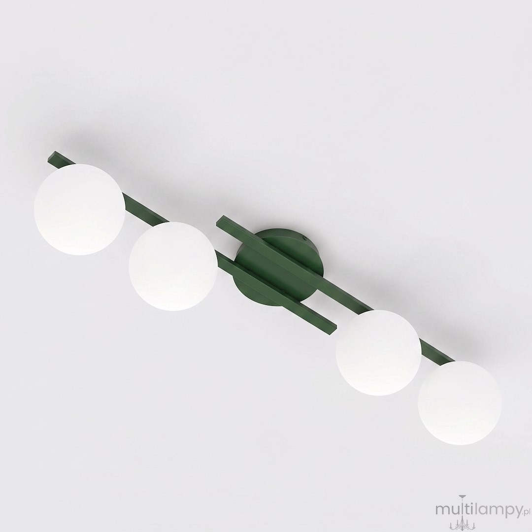 Kairo lampa sufitowa 4xE14 zielona oliwka 1873/4