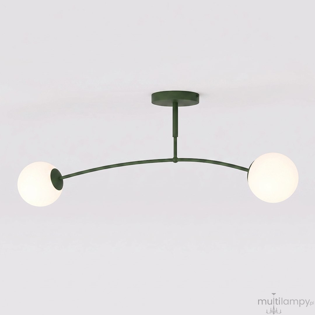 Pregos lampa sufitowa 2xE14 zielona oliwka 1891/2