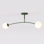Pregos lampa sufitowa 2xE14 zielona oliwka 1891/2