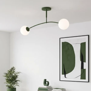 Pregos lampa sufitowa 2xE14 zielona oliwka 1891/2