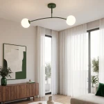 Pregos lampa sufitowa 2xE14 zielona oliwka 1891/2