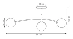 Pregos lampa sufitowa 4-punktowa czarna 670/4