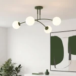 Pregos lampa sufitowa 4xE14 zielona oliwka 1891/4