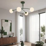 Pregos lampa sufitowa 4xE14 zielona oliwka 1891/4