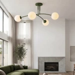 Pregos lampa sufitowa 4xE14 zielona oliwka 1891/4