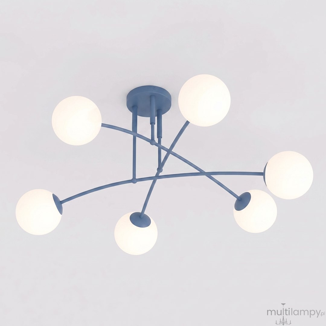 Pregos lampa sufitowa 6xE14 niebieska 1890/6