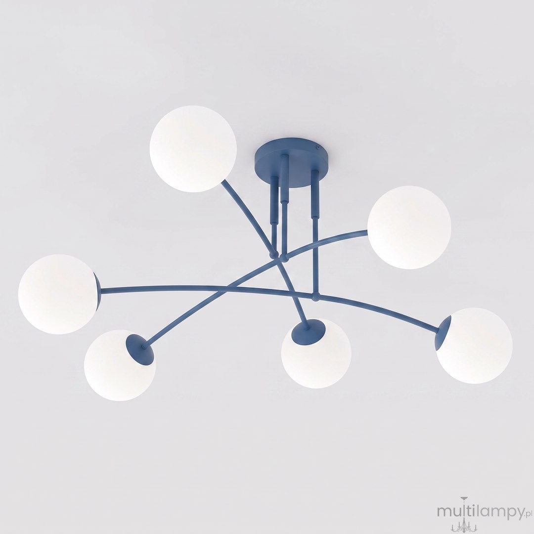 Pregos lampa sufitowa 6xE14 niebieska 1890/6