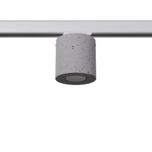 Orbis plafon 1xGU10 z żarówką 7W/3000K do szyny 3F beton, adapter biały MYL.00119