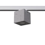 Quad plafon 1xGU10 do szyny 3F beton, adapter biały MYL.00121