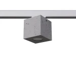 Quad plafon 1xGU10 z żarówką 7W/3000K do szyny 3F beton, adapter biały MYL.00122