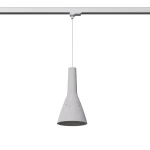 Empoli lampa wisząca 1xE27 z żarówką 7,5W/3000K do szyny 3F szara, adapter biały MYL.00125